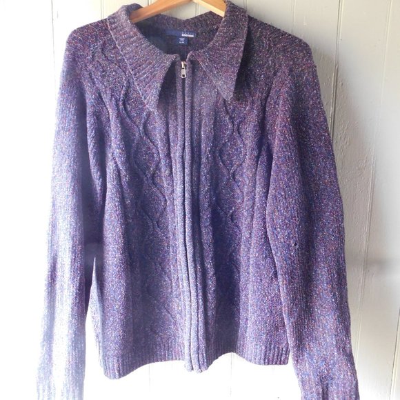 🔮 Purple Forest Girl Cardi Sweater - Picture 3 of 7